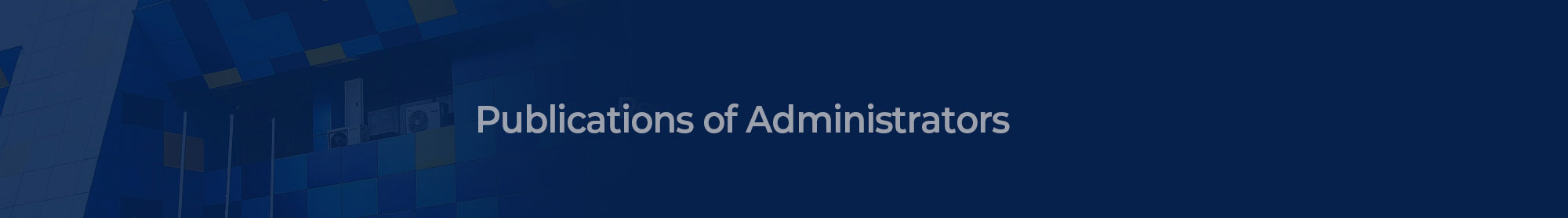 GCTU Publications of Aministrators